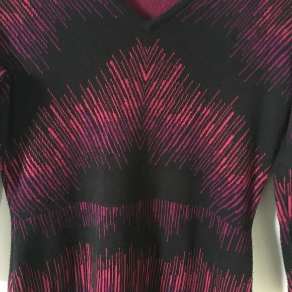 Anne Klein Purple Print Stretchy Knit Dress - Picture 5 of 7